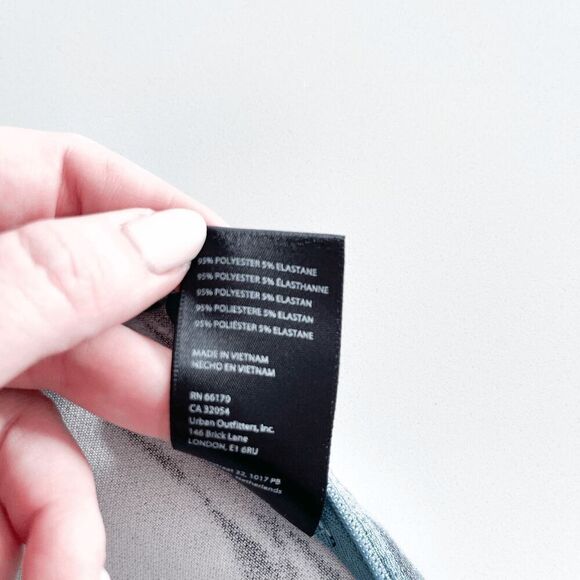 NWT Urban Outfitters Womens Nyx Wood Zip Hem Trouser Pants Blue Black Size M - Picture 5 of 12